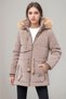 Girls' Winter Waterproof and Windproof Fleece-Lined Hooded Comfortable Stylish Coat