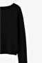 Black Wide Collar Knitted Sweater - 3