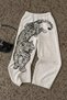 Gray Melange Leopard Wide Leg Unisex Harajuku Y2K Tracksuit