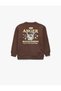 Long Sleeve Crew Neck Licensed Sweatshirt with Tasmanian Devil Print on the Back - 5