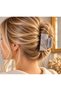 Gray Lilac Marble Patterned Hairpin – Large Hair Clip with a Lightly Shimmering Gold Detail
