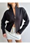 Women's Double Zippered Knitwear Cardigan - 3