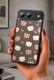 Spark 40 5g Compatible Printed, Matte Black, Soft Silicone, Protective, Shock Absorbing Cover, Case