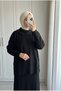Women's Silvery Turtleneck Knitwear Tunic Long Skirt Two-Piece Set - 4