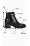 Drill Women's Buckle Detailed Crocodile Patterned Heeled Boots B4765 - 6