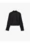 Buttoned Cotton Long Sleeve Classic Collar Poplin Pleated Shirt - 4
