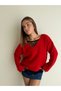 Women's lace detailed knit sweater - 4