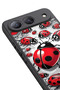 Spark 40 5g Compatible Printed, Matte Black, Soft Silicone, Protective, Shock Absorbing Cover, Case - 4