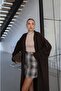 Brown Wool Textured Long Cardigan - 2