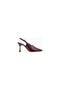 Studio Halo 90 Black Leather Pointed Toe, Buckle Detailed Handmade Elegant Slingback Heeled Shoes