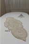 Lily 5 Piece Luxury Runner Living Room Coffee Table Cover Set French Lace Laced Dowry Set - 4