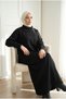 Women's Silvery Turtleneck Knitwear Tunic Long Skirt Two-Piece Set - 2