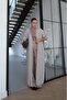 Beige Melange Wool Textured Long Cardigan - 3