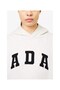 Logo Embroidered Oversize Cotton Hooded Women's Sweatshirt - 5