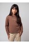 Alita City Lcw Kids Brown Oval Collar Printed Girls' T-Shirt with a Difference