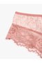 Cotton Lace Patterned Brazilian Panties - 3