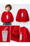 Printed Detailed Children's Sweatshirt Red - 2