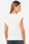 Women's padded look relaxed fit t-shirt, 100% cotton - 2