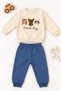 Baby Set Good Boy Cat Dog Panda Figured Sweatshirt Bottom Top Set Seasonal Unisex Boy Girl - 2