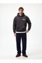 Regular Fit Grey Hooded Sweatshirt with Print Detail - 2