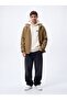 Regular Fit Hooded Cream Sweatshirt with Print Detail