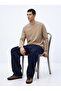 Regular Fit Raglan Sleeve Basic Beige Sweatshirt - 2