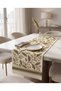 Pera Digital Printing 1 Piece Floral Green Beige Runner Floral Modern Patterned Decorative Table Runner Cover