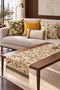 Pera Digital Printing 5-Piece Floral Green Yellow Beige Throw Pillow Cover and Runner Set Floral Modern Patterned Decorative Set Double-Sided with Hidden Zipper 4-Piece Throw Pillow Covers 1-Piece Runner - 5
