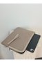 Mink Suede 13 Inch Laptop & Tablet Case with Zipper and Wrist Strap - 2