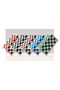 Plastic chess board foldable white/blue - 5