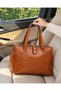 Women's Soft Large Size Multi-Compartment Lined Adjustable Long Strap Hand and Shoulder Bag - 4