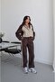 Brown Snap Closure Jacket Pants Parachute Suit - 3