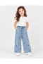 Girl's Cherry Patterned Wide Leg Jeans - 2