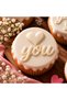 Love You Heart Shaped Sugar Paste and Cookie Mold |   I Love You Written Embossing Stamp |   Valentine's Day Love Themed Cake Mold - 2