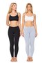 2 Pieces Mixed (Black, Gray) Combed Cotton Long Leggings, 95% Cotton 5% Lycra Comfortable Long Leggings, Women's Long Leggings, Combed Cotton Long Leggings, Leggings, Soft Long Leggings, Cotton Leggings, Plus Size Leggings