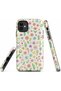 iPhone 11 Compatible - Colorful Flowers, Double Layer Cover, Glossy Surface Protective Case