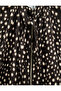 Long Sleeve Oversize Scarf Collar Bambi Printed Satin Shirt with Zipper - 4