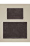 Macaroni Non-Slip Base Bath Mat Set 60X90 + 40X60 cm Brown