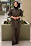Luna Trouser Suit with Leather Shoulder Detail - 2