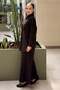 Navi Suit with Two Front Pockets and Gold Accessories with Trousers - 2