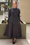 Bora Set with Stone Detailed Sleeves and Skirt - 2