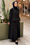 Blouse with Double Zipper Detail and Skirt Bora Set
