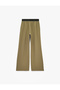 High Waist Striped Elastic Pocketed Wide Leg Pleated Parachute Sports Sweatpants - 2