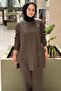 Luna Trouser Suit with Leather Shoulder Detail - 3
