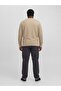 Men's Beige Jprblualves Structure Sweat Crewneck Pls Large Size Sweatshirt - 5