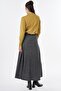 High Waist Denim Skirt Black - 5