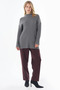 Ribbed Half Fisherman Knitwear Tunic Gray - 3