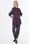 Pleated Viscose Lyocell Tunic Plum - 3