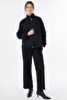 Buttoned Suede Jacket Black - 2