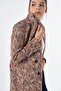 Mixed Pattern Blazer Jacket Brown - 7